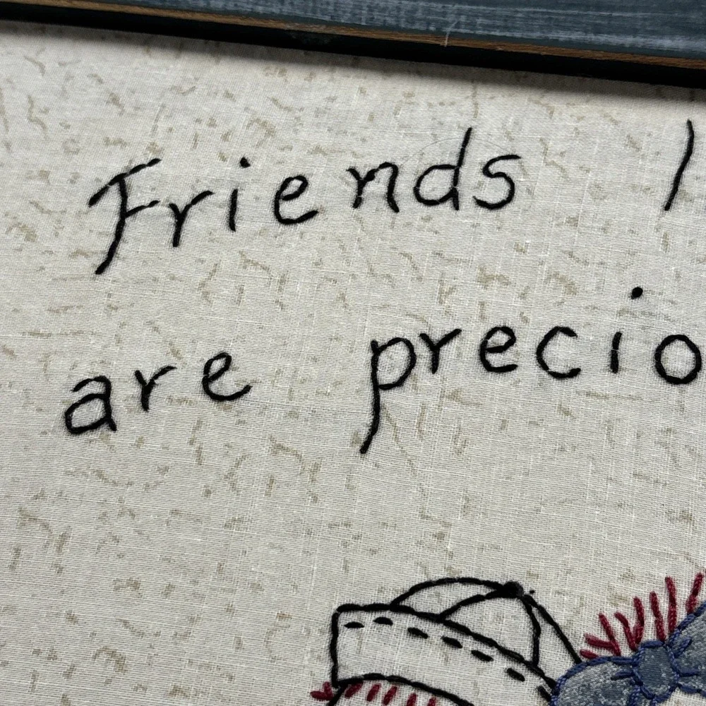 Raggedy Ann And Andy Framed Needle Point Friends Like You‎ Are Precious 16